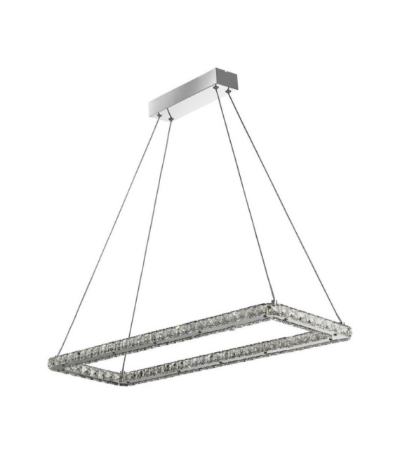 Suspension LED Clover Acier inoxydable Chrome