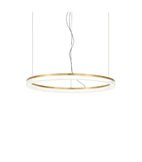 Lampada a sospensione a LED Corona in metallo ottone