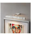 Winchfield picture light Polished nickel steel, white marble effect.