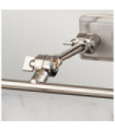 Winchfield picture light Polished nickel steel, white marble effect.