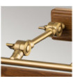 Winchfield Picture Light, Aged Brass Steel, Oak Effect