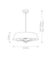 Luella Pendant Light Black Steel, Brass