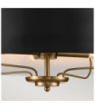 Luella Pendant Light Black Steel, Brass