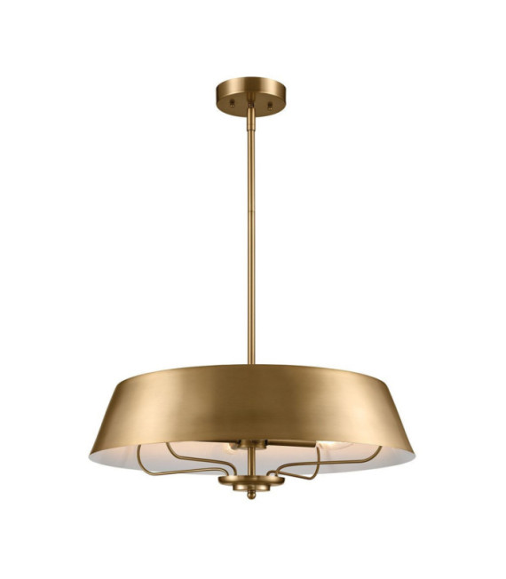 Lampada a sospensione Luella Acciaio Ottone naturale spazzolato