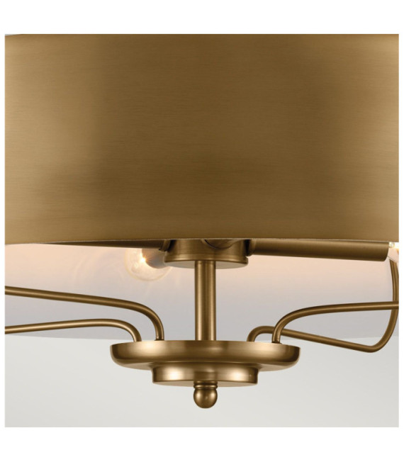 Luella pendant light Steel Brushed natural brass
