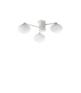 Plafoniera Hermes in metallo bianco