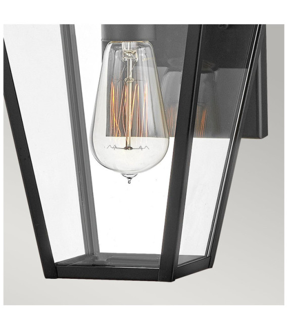 Palma exterior wall light Aluminum, transparent glass Black