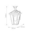 Palma exterior wall light Aluminum, transparent glass Burnished bronze