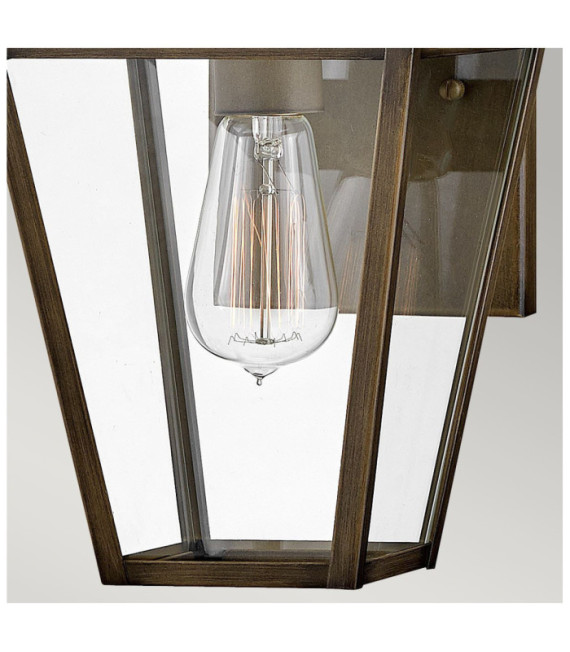 Palma exterior wall light Aluminum, transparent glass Burnished bronze