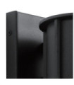 Camillo outdoor wall light Transparent seeded glass, textured black aluminum