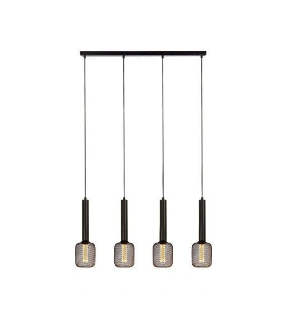 Lampada a sospensione Dulwich Acciaio dolce Nero opaco