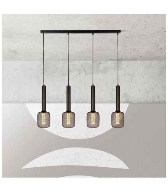 Suspension Dulwich Acier doux Noir mat