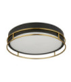 Plafonnier Salle de bains Phoenix Acier doux,verre Noir