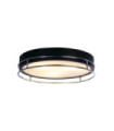 Ceiling light Bathroom Phoenix Mild steel, glass Black
