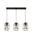 Vision Pendant Light Mild Steel Wood, Matt Black