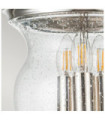Pickering pendant light Transparent grained glass, Polished nickel steel