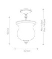 Suspension Pickering Verre transparent à grains,acier Laiton naturel peint