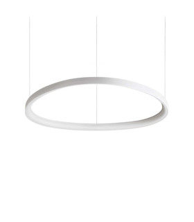 Lámpara colgante LED Gemini metal, plástico blanco