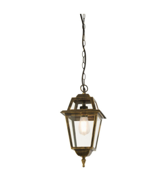 Suspension New Aluminum, Gold Glass, Black