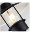 Lampe sur pied extérieur Klampenborg Verre transparent,acier inoxydable 304 Noir