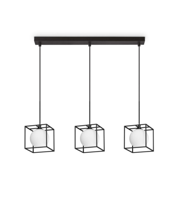 Suspension Lingotto Métal Laiton, noir mat
