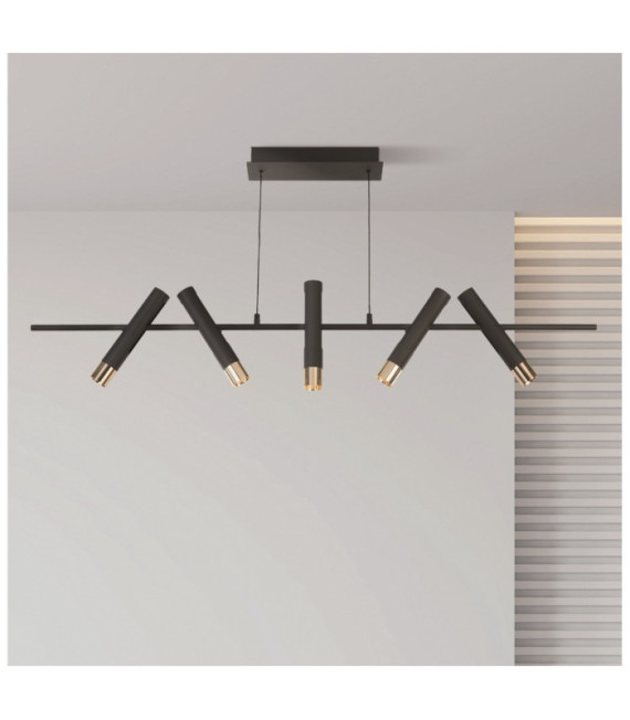 Suspension Cylinder Acier doux Or, Sable Noir