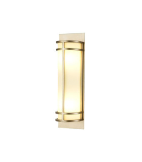 Applique murale Fusion Verre Opale,Acier Laiton naturel peint