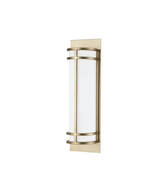 Applique murale Fusion Verre Opale,Acier Laiton naturel peint