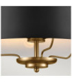 Luella Pendant Light Black Steel, Brass