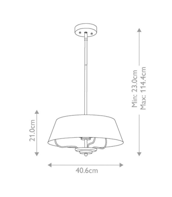 Suspension Luella Acier Laiton naturel brossé