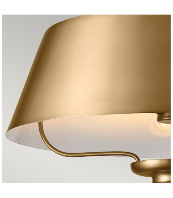 Lámpara colgante Luella Acero Latón natural cepillado