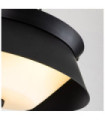 Bowtie Bathroom Ceiling Light Opal Glass, Matte Black Steel