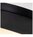 Plafonnier Salle de bains Bowtie Verre Opale,Acier Noir mat