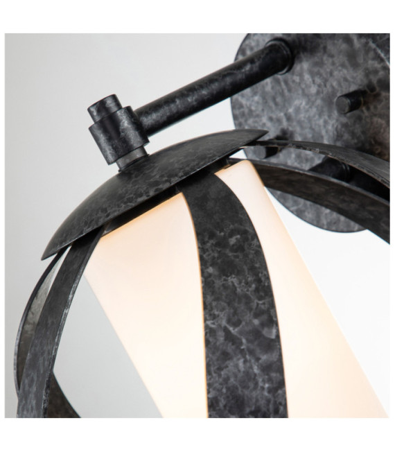 Quoizel wall light Steel, opal frosted glass Old Black