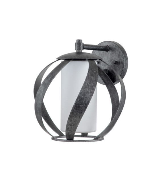 Applique murale Quoizel Acier,verre dépoli opale Vieux Noir