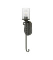 Hinkley wall light Metal, transparent grained glass Old Black