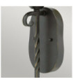 Hinkley wall light Metal, transparent grained glass Old Black