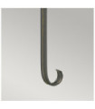 Hinkley wall light Metal, transparent grained glass Old Black