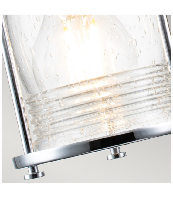 Aplique Kichler Acero, vidrio granulado transparente Cromo pulido