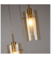 Suspension Duo Acier doux,verre Bronze