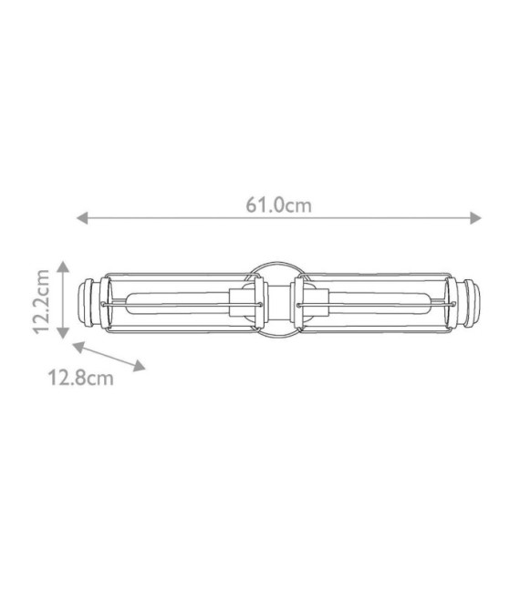 Außenwandleuchte Masthead Klares Glas, schwarzer Stahl, traditionelles Messing