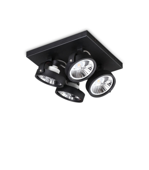 Foco múltiple KONIG Metal, Plástico Negro