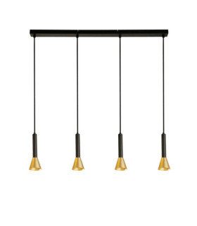Lampada a sospensione Signal Acciaio dolce Oro, Nero