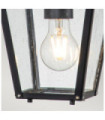 Suspension extérieur Hinkley Aluminium,laiton,verre grainé transparent Noir