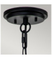 Hinkley outdoor pendant light Aluminum, brass, transparent grained glass Black