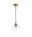 Feiss pendant light Transparent glass, steel Burnished brass