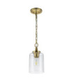 Suspension Feiss Verre transparent,acier Laiton bruni