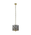 Suspension Iris Acier doux,verre Laiton