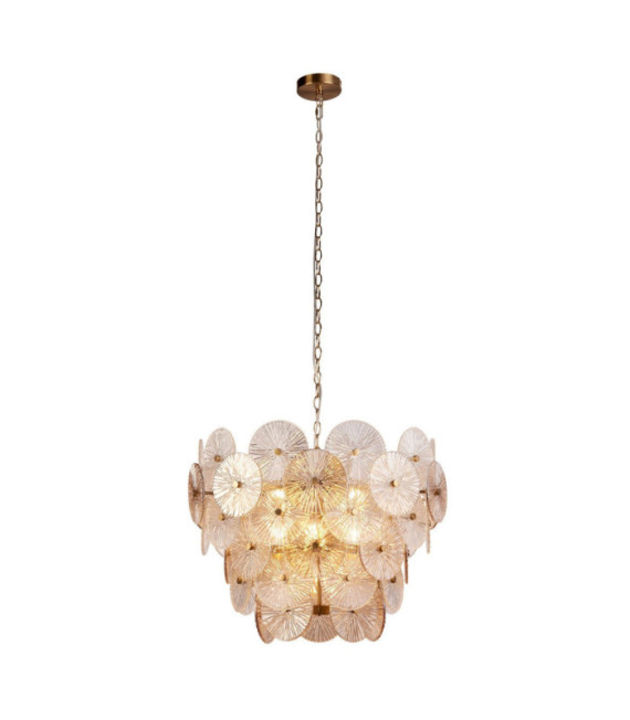 Wagon pendant light Mild steel, glass Bronze