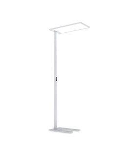 COMFORT Lámpara de Pie LED Cristal, Metal Blanco